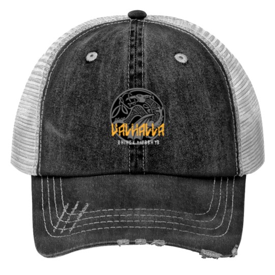 Discover Viking - Viking Valhalla Designs Print Trucker Hats