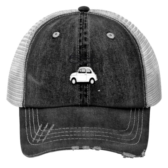 Discover Fiats 500 Print Trucker Hats