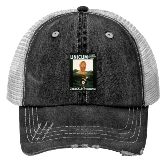 Discover Zwack Unicum drowning man Print Trucker Hats