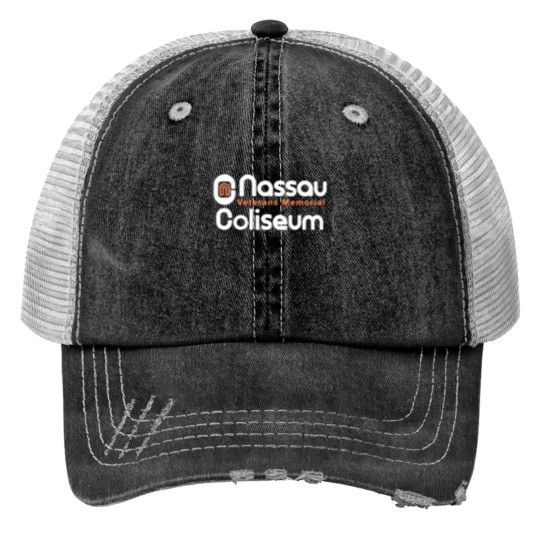 Discover Nassau Veterans Memorial Coliseum Print Trucker Hats