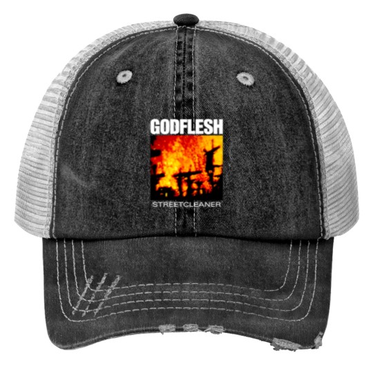 Discover GODFLESH STREETCLEANER Print Trucker Hats