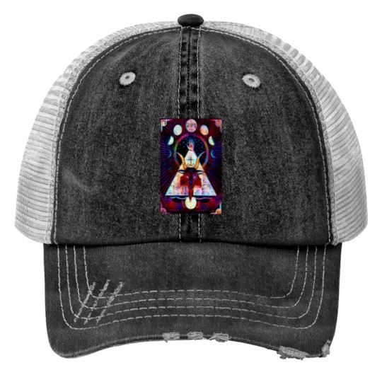 Discover Baphomets Tarot Print Trucker Hats