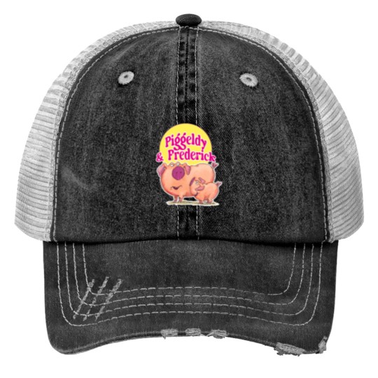 Discover Piggeldy And Frederick Series 1970'S Print Trucker Hats