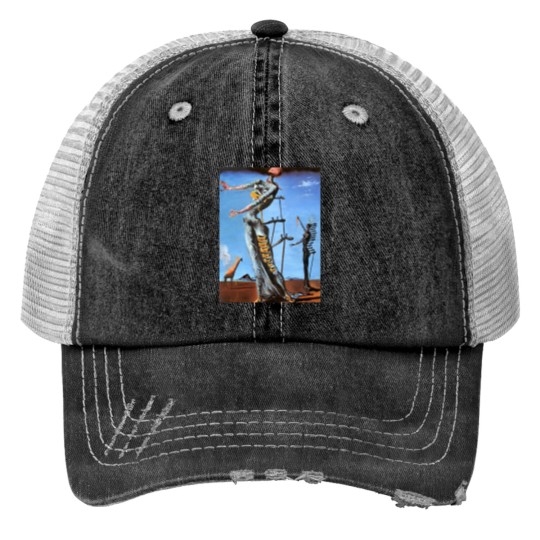 Discover Salvador Dali The Burning Giraffe Art Print Surrealism Surreal Style Print Trucker Hats