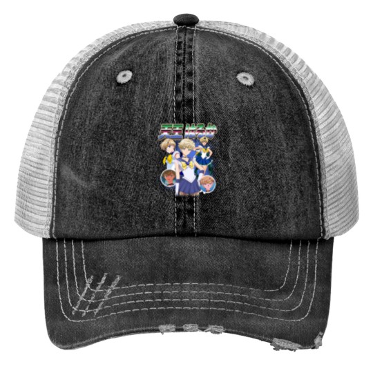 Discover Vintage Sailor Uranus Print Trucker Hats - Sailor Moon Style