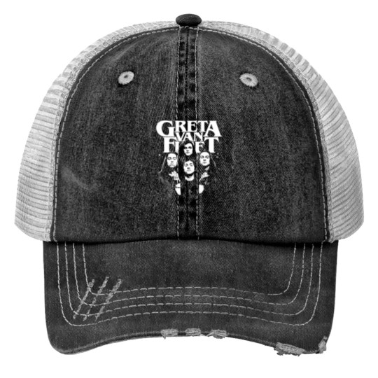 Discover Greta Van Fleet Tour 2024 Print Trucker Hats, Classic 90s Greta Van Fleet Print Trucker Hats