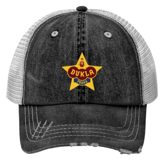 Discover Dukla Prague Away Kit Classic Print Trucker Hats