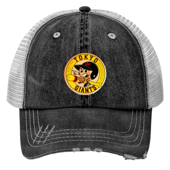 Discover TOKYO GIANTS VINTAGE JAPAN Print Trucker Hats