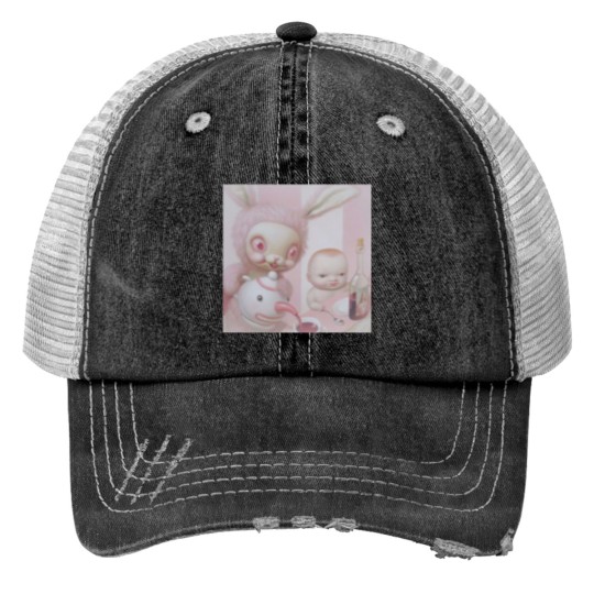 Discover mark ryden pink bunny Print Trucker Hats