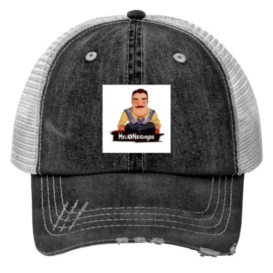 Discover Hello Neighbor Print Trucker Hats
