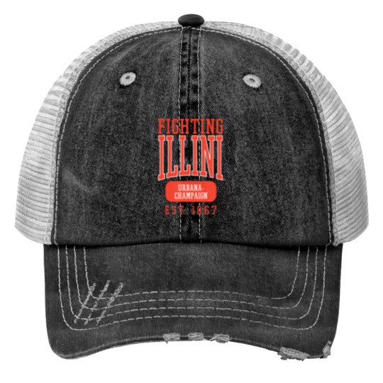 Discover 70 University Of Illinois Fighting Illini Founded Date Print Trucker Hats Print Trucker Hats