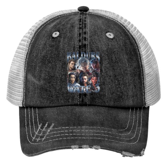 Discover Baldurs Gate 3 Vintage Print Trucker Hats, Gift For Woman and Man Unisex Print Trucker Hats