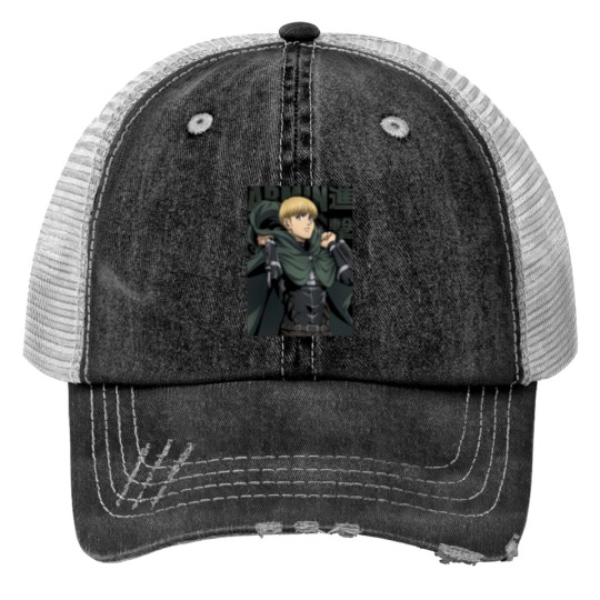 Discover Shingeki no Kyojin - Armin Arlert Print Trucker Hats