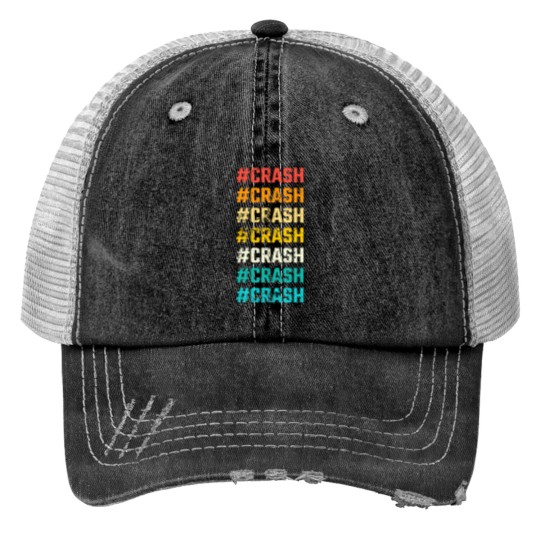 Discover Hashtag Crash Crash Print Trucker Hats