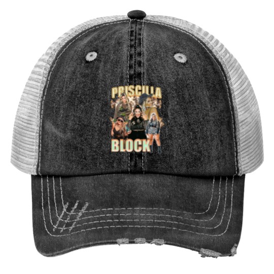 Discover Vintage Priscilla Block 90s Print Trucker Hats