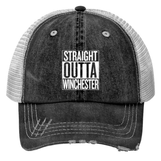 Discover Straight Outta Winchester Supernatural - Supernatural - Print Trucker Hats