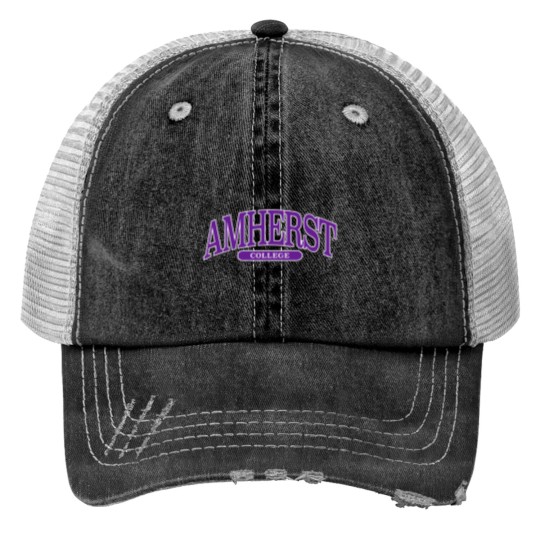 Discover amherst - college font curved Print Trucker Hats