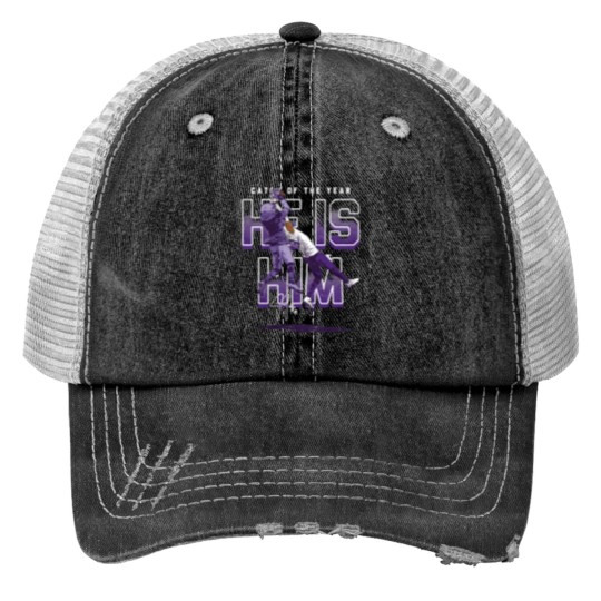 Discover Justin Jefferson he is him Print Trucker Hats