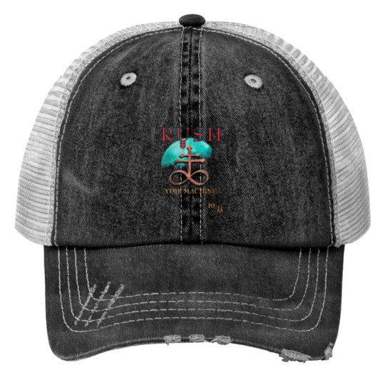 Discover Vintage 10/11 Rush Time Machine Tour Print Trucker Hats