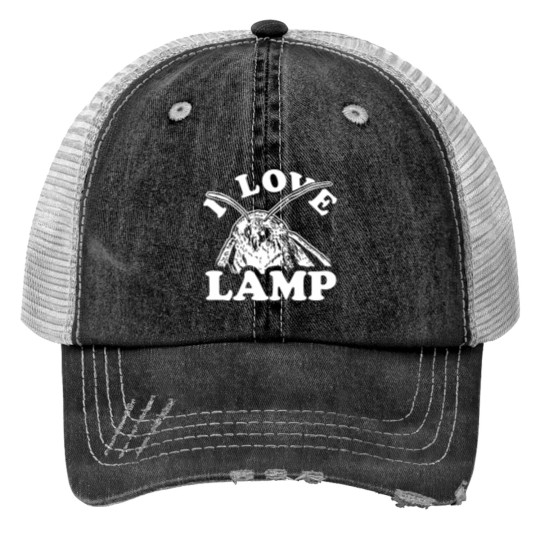 Discover I Love Lamp Moth Print Trucker Hats