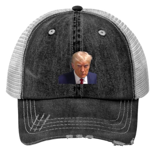 Discover -----------Donald-Trump Mugshot -------- Print Trucker Hats