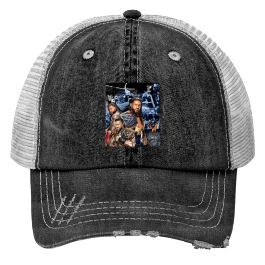 Discover Vintage Roman Reigns Bootleg Style Print Trucker Hats, Roman Reigns
