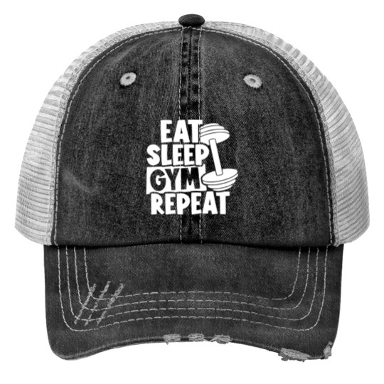 Discover Mens Gym Print Trucker Hats Workout Top Funny Gym