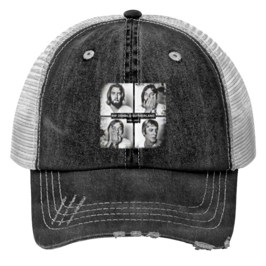 Discover Donald Sutherland Print Trucker Hats, Donald Sutherland Tribute Print Trucker Hats
