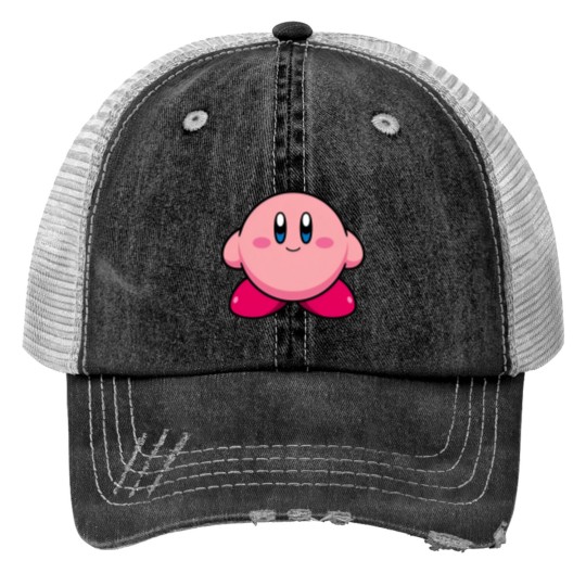 Discover Kirby games Print Trucker Hats
