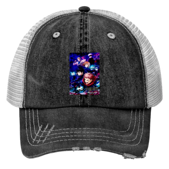 Discover Jujutsu Anime Print Trucker Hats