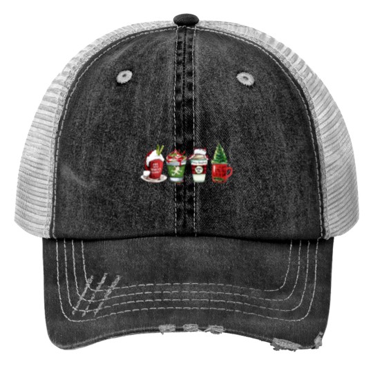 Discover Christmas Coffee Print Trucker Cap