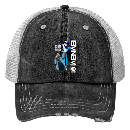 Discover Eminem Slim Shady Print Trucker Hats