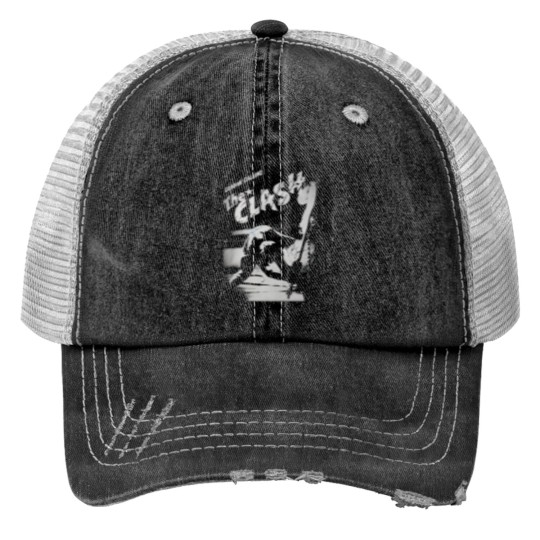 Discover The Clash Print Trucker Hats, London Calling Clash Vintage Unisex Print Trucker Hats