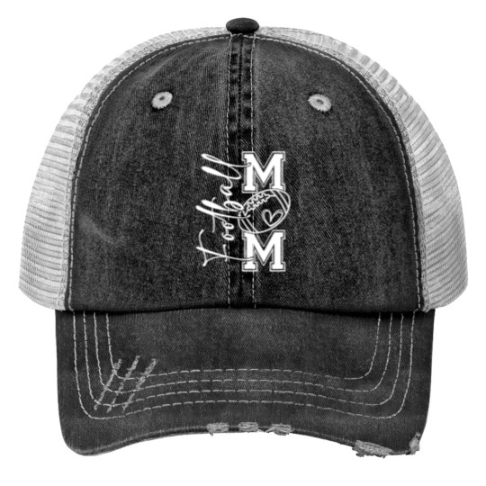 Discover Football Mom Print Trucker Hats