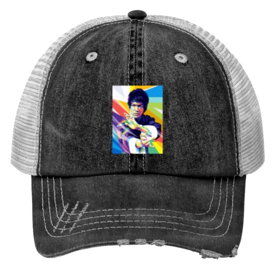 Discover Bruce art lee Print Trucker Hats