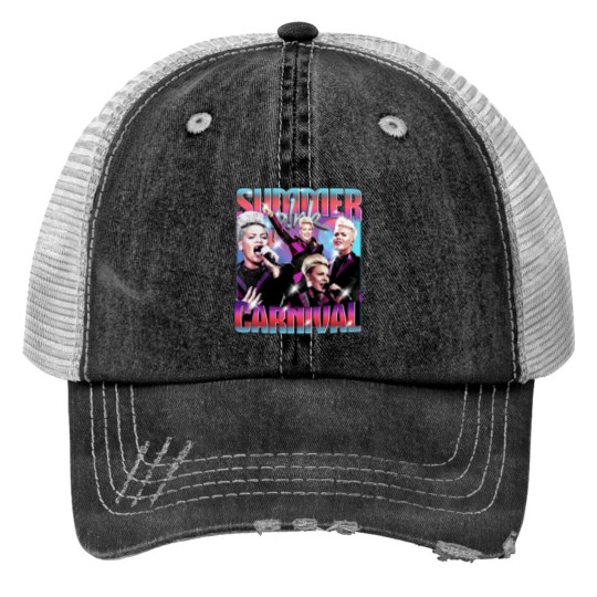 Discover Pink Singer 2024 Tour Print Trucker Hat