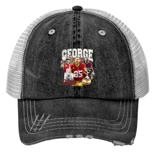 Discover Vintage 90s Graphic Style George Kittle Print Trucker Hats, San Francisco Football