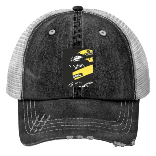 Discover Ayrton Sennaa drawing Print Trucker Hats