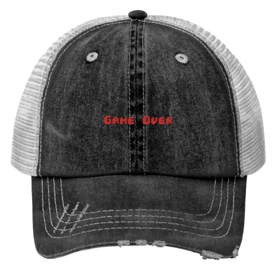 Discover Game Over Print Trucker Hats