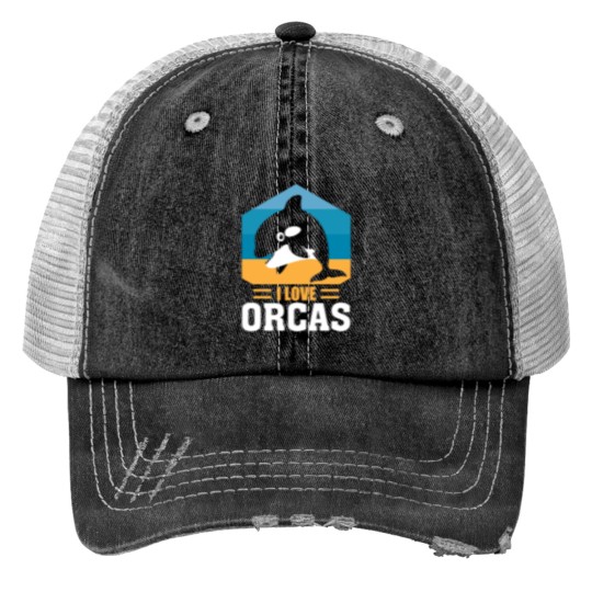 Discover Orca whale gift Print Trucker Hats