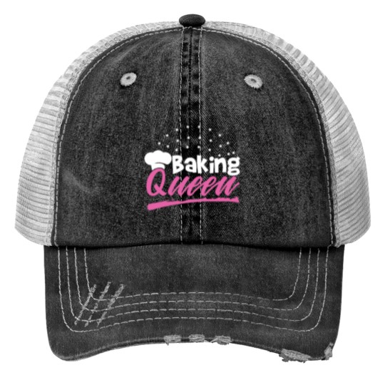 Discover Baking Queen Print Trucker Hats