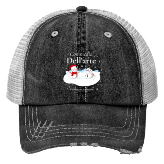 Discover Snowman Print Trucker Hats