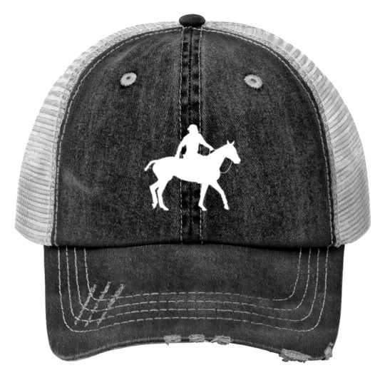 Discover Horse Rider Pocket Design Print Trucker Hat for Horse Lovers