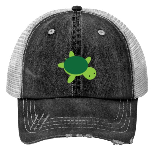 Discover Cute Green Turtle Print Trucker Hats