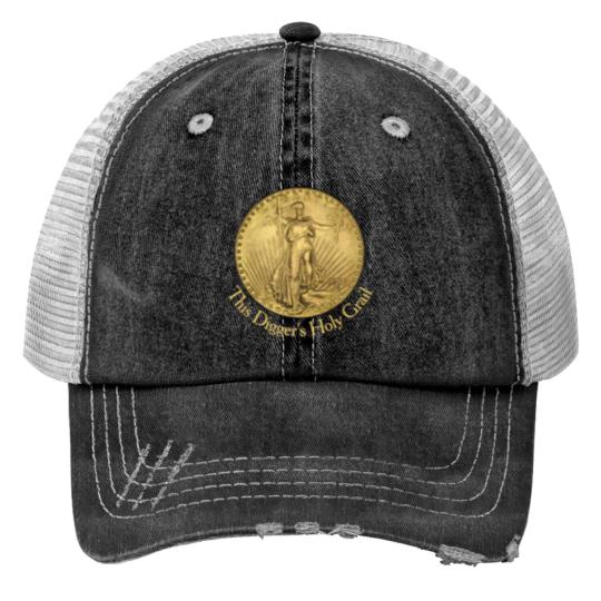 Discover Metal Detector's Holy Grail Double Eagle Gold Coin Print Trucker Hats