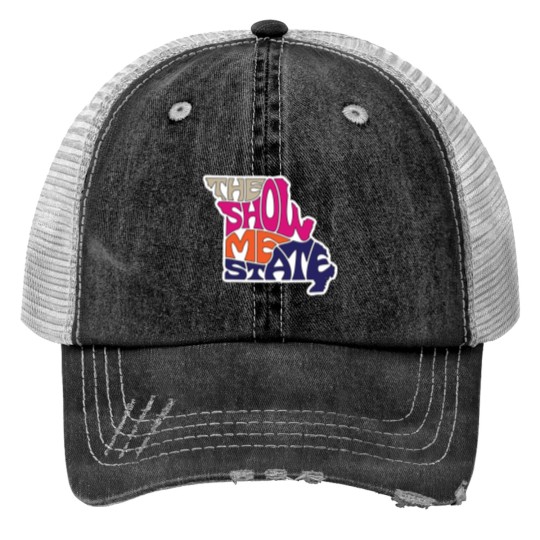 Discover The Show Me State - Missouri Print Trucker Hats