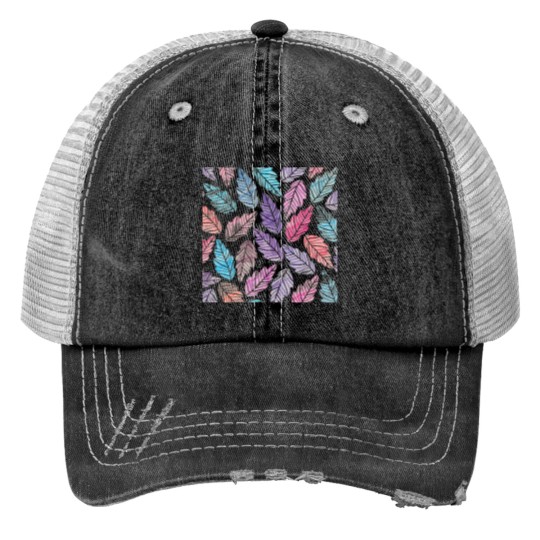 Discover Colorful leaves Print Trucker Hats