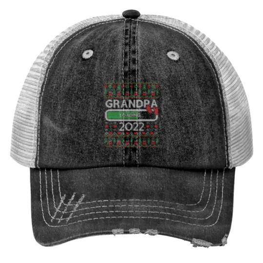 Discover Christmas Promoted To Grandpa Loading 2022 Baby An Print Trucker Hats