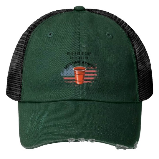 Discover Toby Keith Print Trucker Hats, Rememberance of Toby, Red Solo Cup