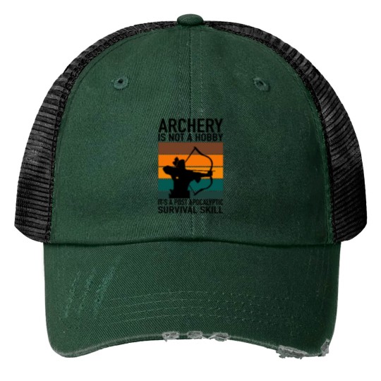 Discover Archery Bow and Arrow Print Trucker Hat - Stylish Outdoor Gear